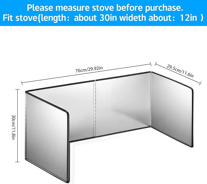 4 Sided Splatter Guard for Frying Stove Top Stainless Steel Splatter Screens - Image 5