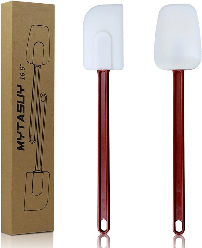 16.5 INCH Silicone Spatulas Heat Resistant Heavy Duty Rubber Spatulas by MYTASUY