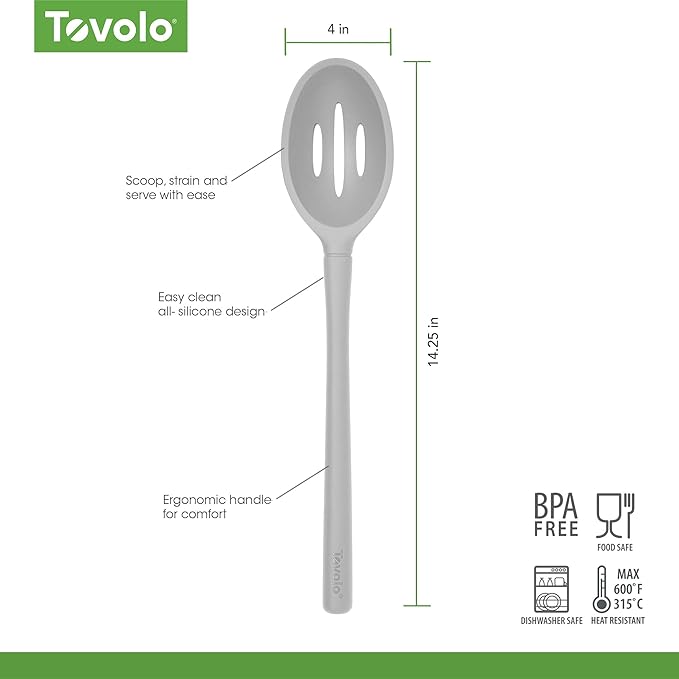 Tovolo Flex Core Silicone Slotted Deep Spoon - Image 6