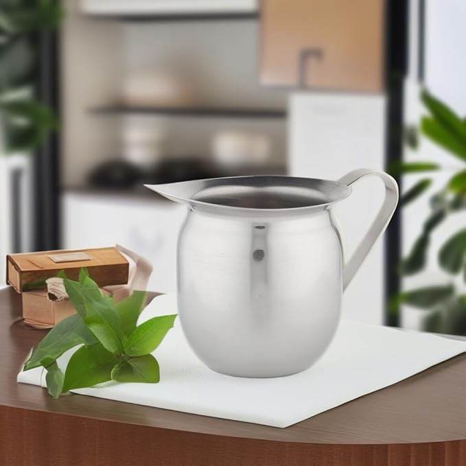Winco Stainless Steel Bell Creamer - Image 3