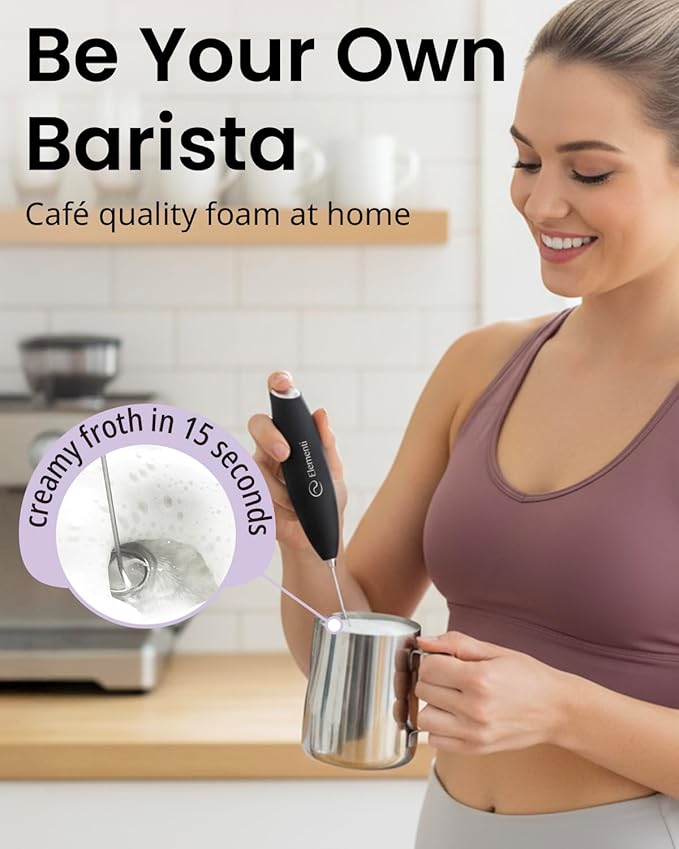 Elementi Electric Milk Frother Handheld - Image 2