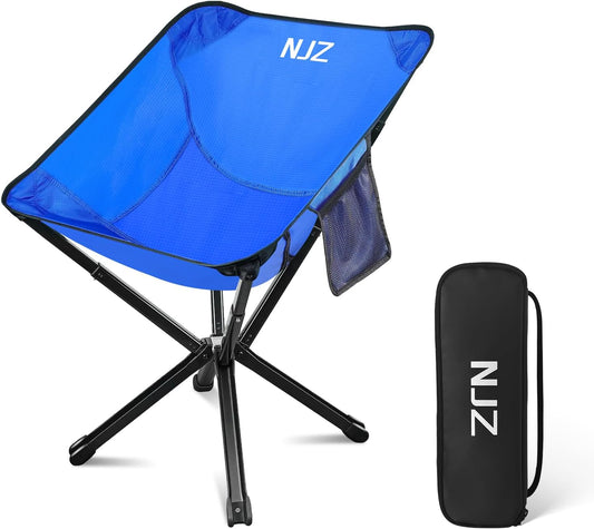 Portable Camping Chairs - 15s Setup & Compact 13" Fold - Backpacking Chair with Carry Bag, Camp Chair for Picnics, Fishing, Festival Sporting Events, Support 200 LBS - Blue