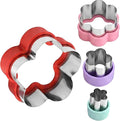 4 Pcs Flower Cookie Cutter Set, Stainless Steel Flower Biscuit Cutters by Unknown