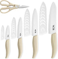 Vos ceramic knives set for kitchen in gift box, 5 ceramic knife by Vos