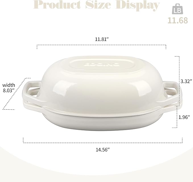 EDGING CASTING Enameled Cast Iron Oval Dutch Oven Pot - Image 2