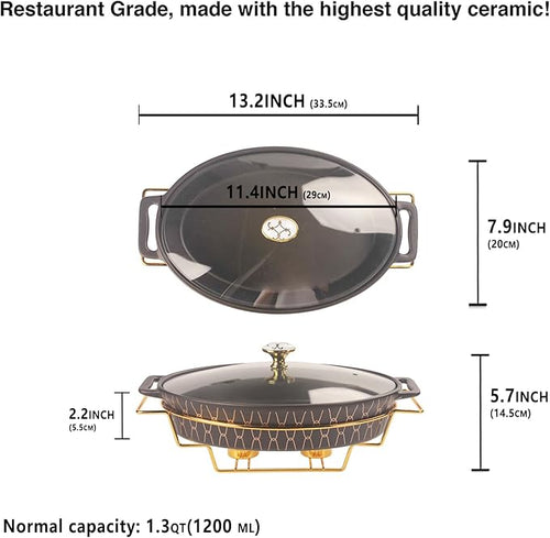 11" x 7.5" Ceramic Oval Casserole Dish - Image 2