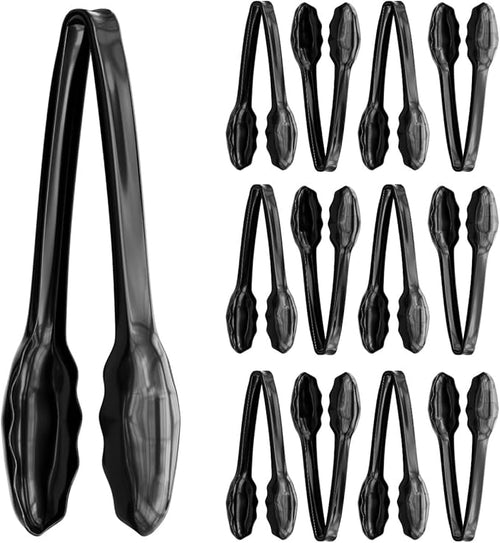 12 Pack 9 Inch Large Plastic Serving Tongs by R-KAY