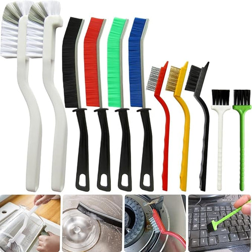 11Pcs Crevice Cleaning Brush Set, Hard Bristle Gap Cleaner Brushes, Tight Spaces by CRAFNEW