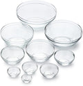 Duralex Le Gigogne Glass Mixing Bowl Set – 10-Piece Clear Stackable Prep Bowls by DuralexMadeInFrance