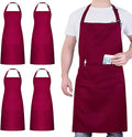 4 Packs Chef Apron, Waterproof Apron, Adjustable Aprons by loteaf