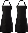 Tosewever 2 Pack Adjustable Bib Apron, Waterdrop Resistant Aprons by Tosewever