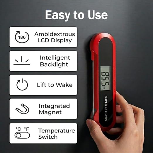 Professional 3X Faster 0.5sec Instant Read Meat Thermometer Digital, High - Image 5