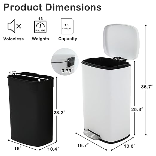 50 Liter Kitchen Trash Can - Image 6