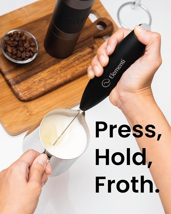Elementi Portable Milk Frother & Stand – Compact Mixer - Image 7