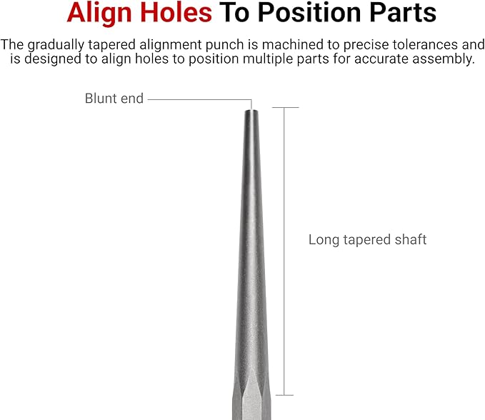 TEKTON 1/4 Inch Alignment Punch | 66177 | Made in USA - Image 2