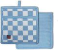 Folkulture Pot Holders for Kitchen | Pack of 2 Ribbed Soft Silicone Hot Pads by FOLKULTURE