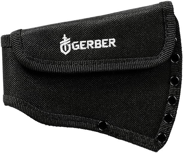 Gerber Gear Pack Hatchet - 3.5" Steel Blade Axe with Full Tang - Survival, Bushcraft and Camping Gear - with Mountable Nylon Sheath - Brown