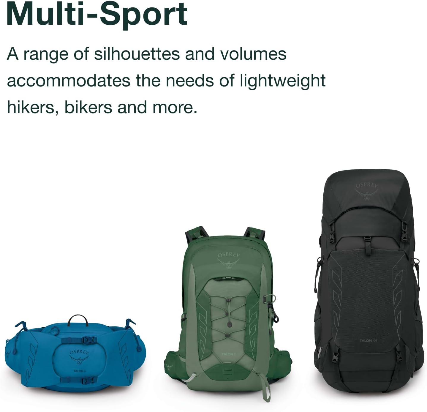 Osprey Talon 33L Men's Lightweight Hiking Backpack with Hipbelt, Scoria Blue/Night Shift