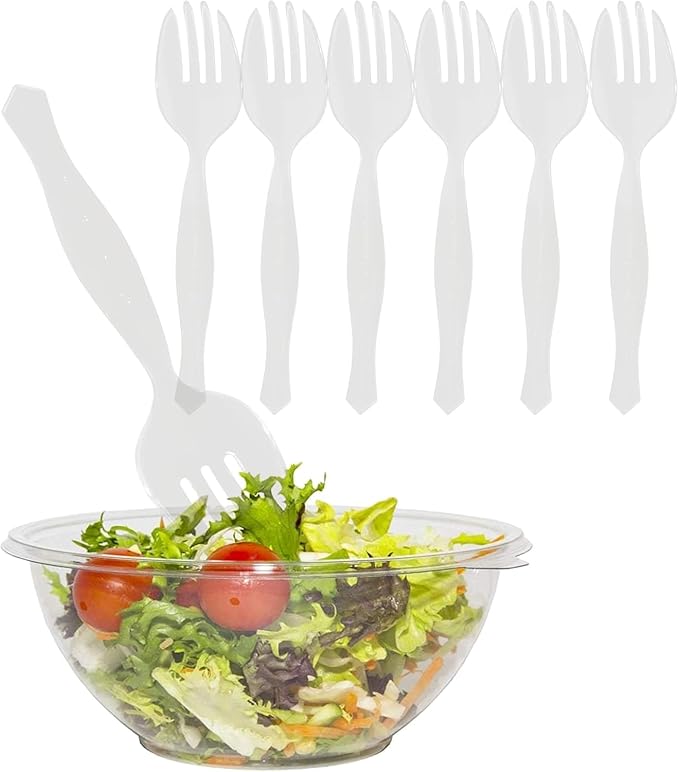 PARTY BARGAINS Disposable Clear Plastic Serving Forks 8.75 Inch – Heavy Duty - Image 8