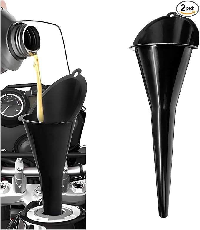 Oil Funnel, Plastic Long Neck Multi-Purpose Spill Saver Funnel, Engine Oil by Unknown