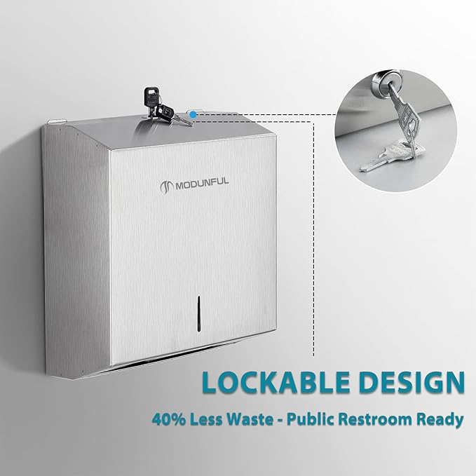Paper Towel Dispenser Wall Mount: Large Capacity Commercial Paper Towel Holder - Image 5