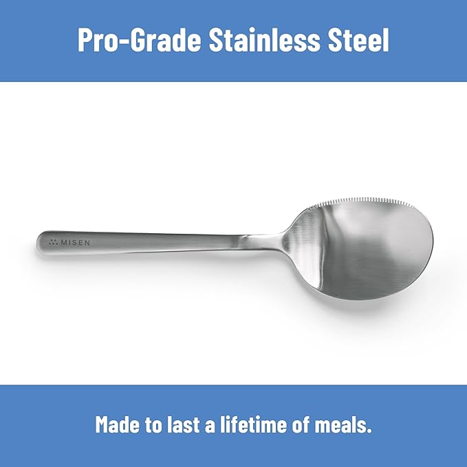 Misen Serrated Chef Spoon – Stainless Steel Multipurpose Cooking Spoon - Image 4