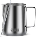 Milk Frothing Pitcher, 20oz Espresso Steaming Pitchers Stainless Steel by Zroden