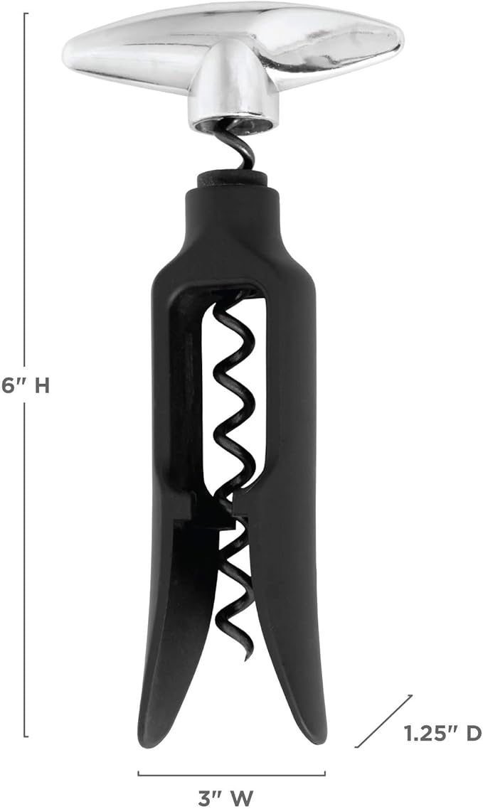 True Self Pulling Corkscrew Wine Opener, Durable Plastic - Image 3