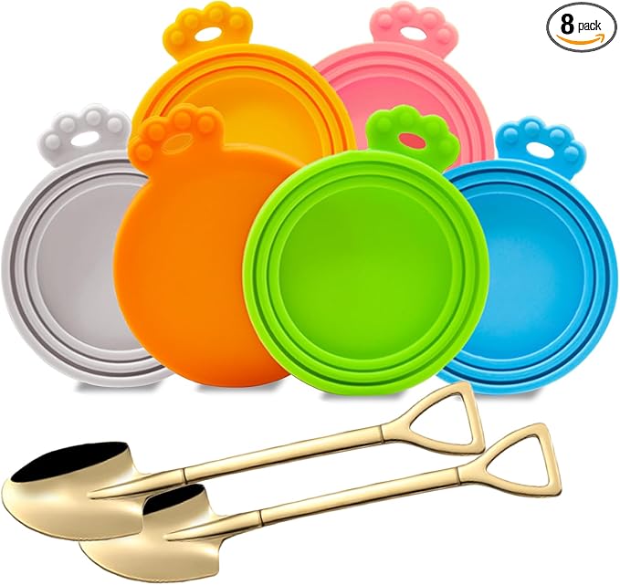 Yobbai 6 packs Pet Food Can Lids, Food Safe BPA-Free & Dishwasher Safe by Yobbai