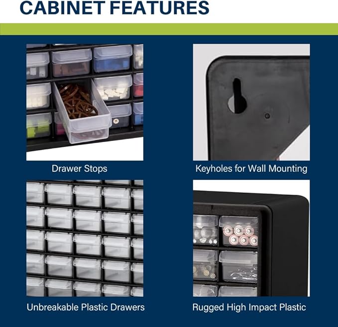 Akro-Mils 64-Drawer Plastic Drawer Storage Cabinet - Image 4