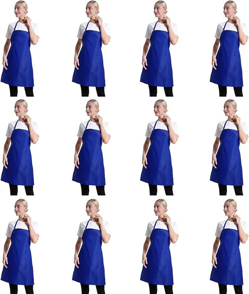 12 Pcs Bib Blue Aprons for Women Men Unisex Adult by TSDSTORY