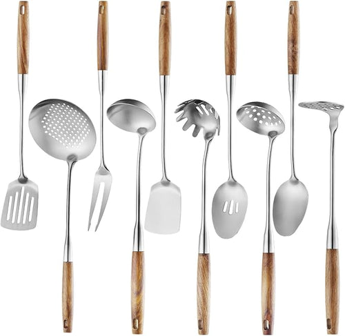10 Pcs Cooking Utensils Set 304 Stainlss Steel Kitchen Utensils Set Heat by Lazycorner