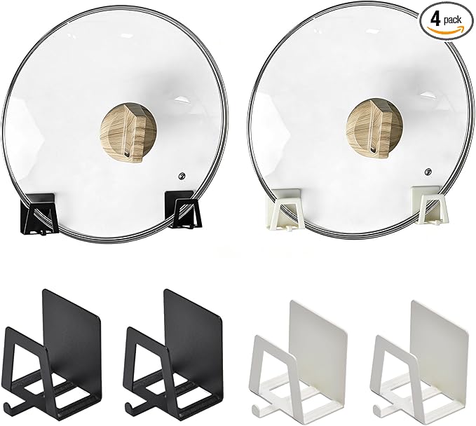 Pot Lid Holders Organizer Wall-Mounted Hook Rack Holder Organizers Inside by Unknown