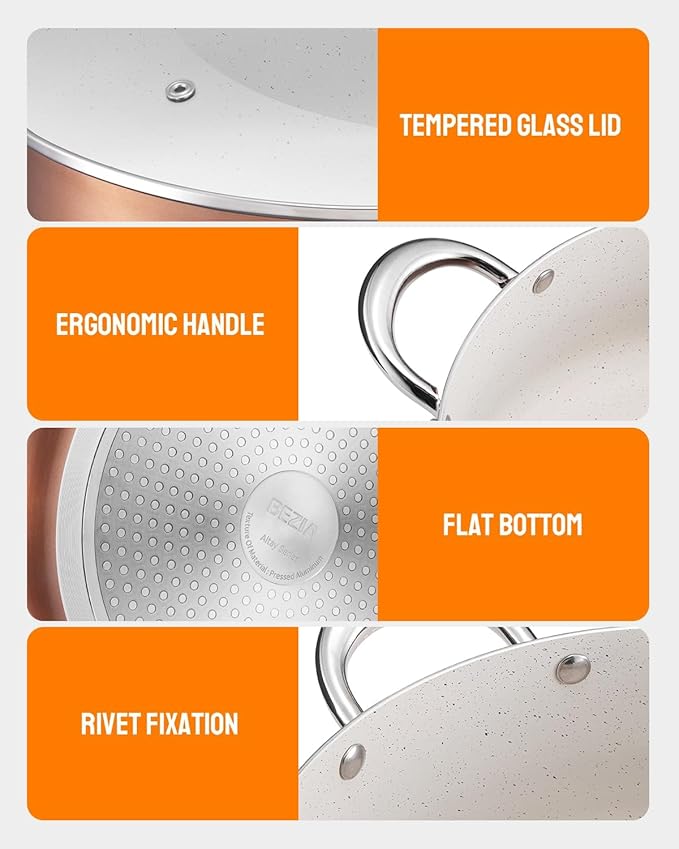 BEZIA 8 Quart Nonstick Stock Pot - Image 6