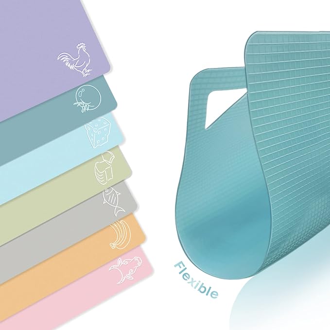7 Pieces Plastic Flexible Cutting Boards - Image 3