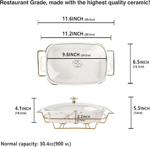 10" x 6" Ceramic Casserole Dish - Image 2