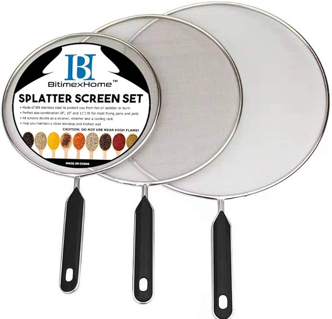 Grease Splatter Screen For Frying Pan Cooking by BitimexHome