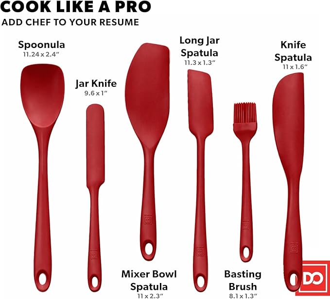 DI ORO 6-Piece Silicone Spatula Set - Image 3