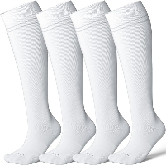 LEVSOX Viscose Made from Bamboo Compression Socks for Pregnant Women 20-30 mmHg Knee High Cute Mens Supports Socks for Travel