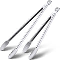 Grill Tongs - 12 Inch & 17 Inch Extra Long BBQ Tongs, Heat Resistant Stainless by HE-SANQI