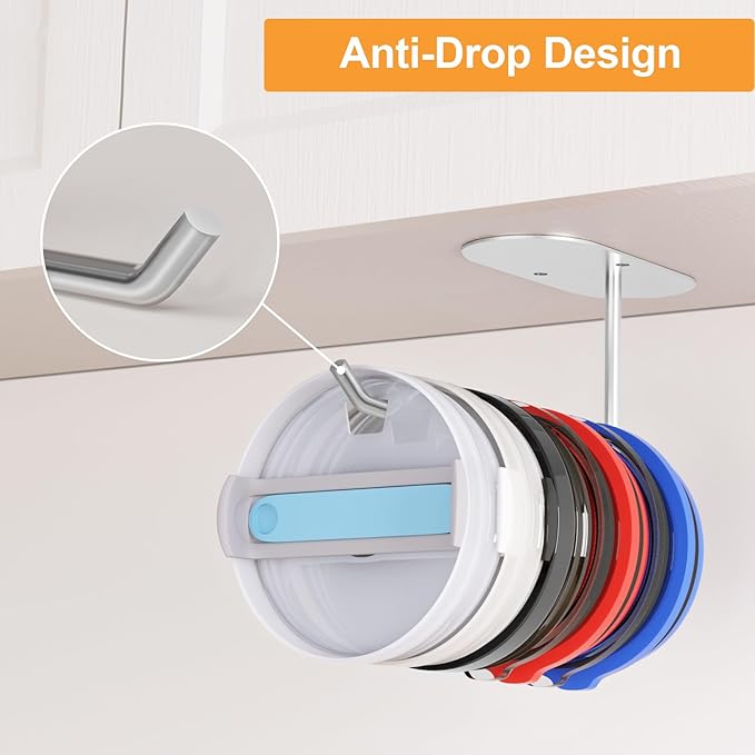 2 Pack Tumbler Lid Organizer, Space Saving Cup Lid Organizer - Image 4