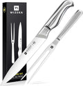 WIZEKA 8-inch Turkey Carving Knife Set 2 PCS, Stainless Steel Carving Knife and by WIZEKA