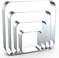 Rounded Square Cookie Cutter Set Large by QAAQS