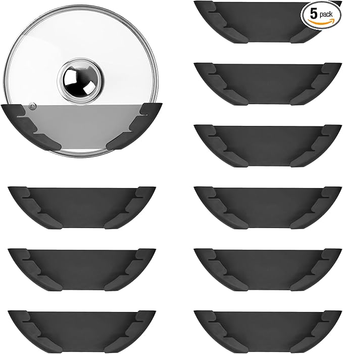 Universal Pot Lid Organizer for Cabinet, Fits 6" to 13.5" by VOBUYING