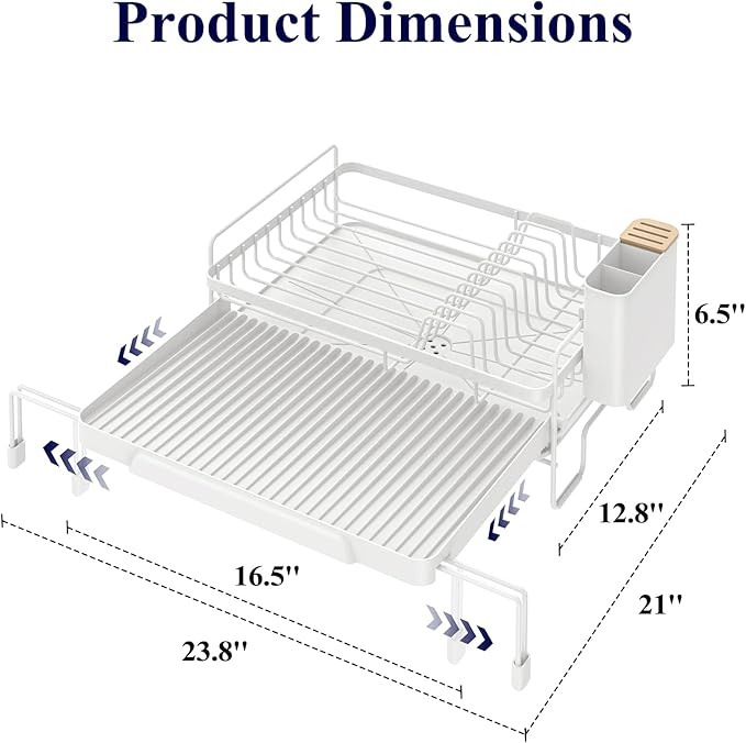 Kitsure Extendable Dish Drying Rack - Image 2