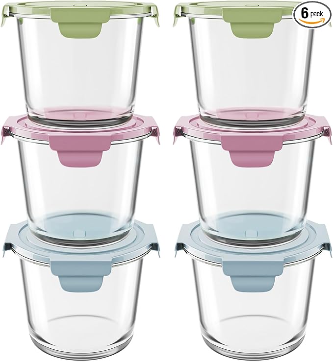 Freshmage 23oz Glass Meal Prep Containers by Freshmage