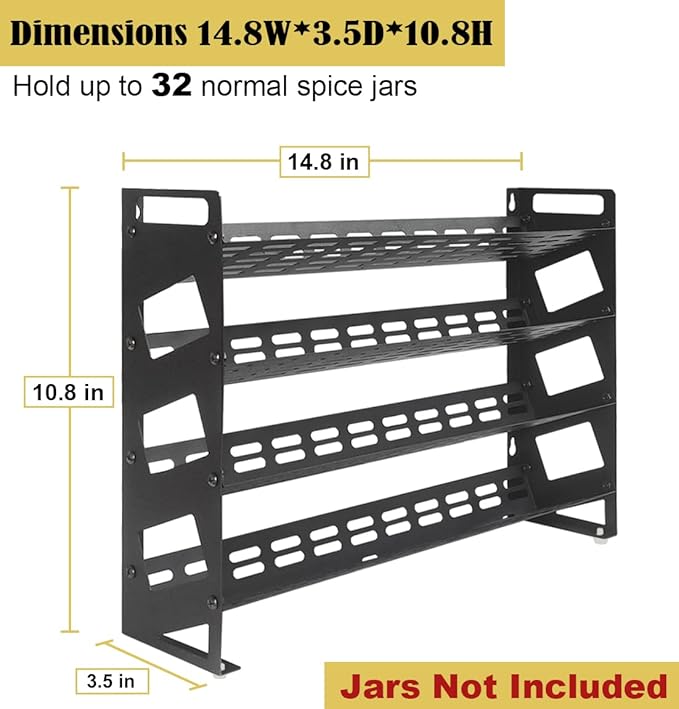4 Tier Countertop Spice Rack Organizer - Image 2