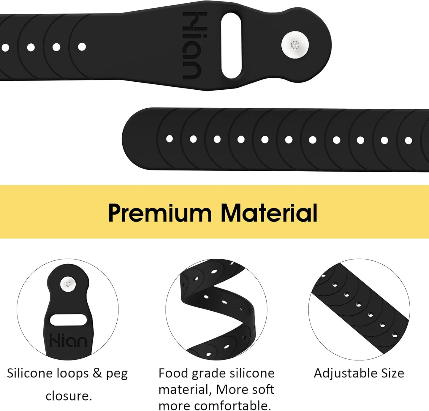 Hion Motion Sickness Bracelets Sea Sickness Wristbands for Motion Sickness/Morning Sickness/Pregnancy Nausea Anti Nausea Wristband Acupressure Nausea Bands Motion Sickness Bands（1Pair Black）