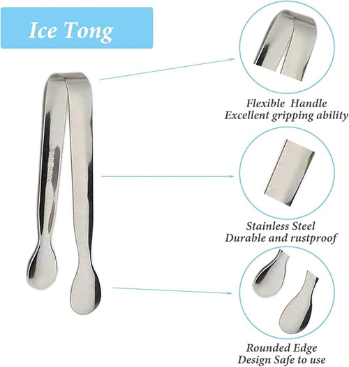 12PCS Ice Tongs Mini Sugar Tongs 4.25Inch Stainless Steel Small Serving Tong - Image 2