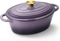 Oval Dutch Oven for Bread Baking, 4.5 Quart Non Stick Enameled Cast Iron Dutch by Kerilyn